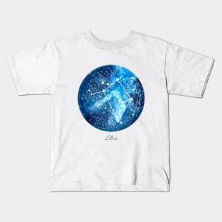 Libra Constellation | Star Sign | Watercolor Kids T-Shirt